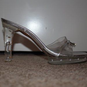 80s Stuart Weitzman Cinderella Clear Slippers
